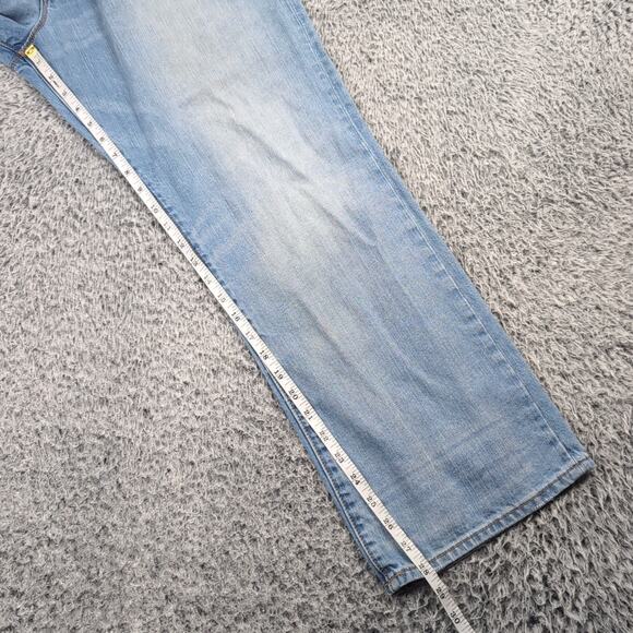 Gap Jeans Men 34x30 Blue Loose Fit Straight Leg Rocker Normcore Denim Stretch - Picture 7 of 9